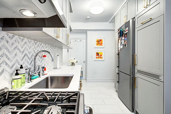 A Sage Green Kitchen Plus Bathroom Remodel in Kips Bay, NYC