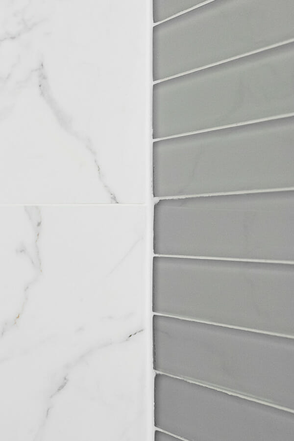 pale gray glass tile