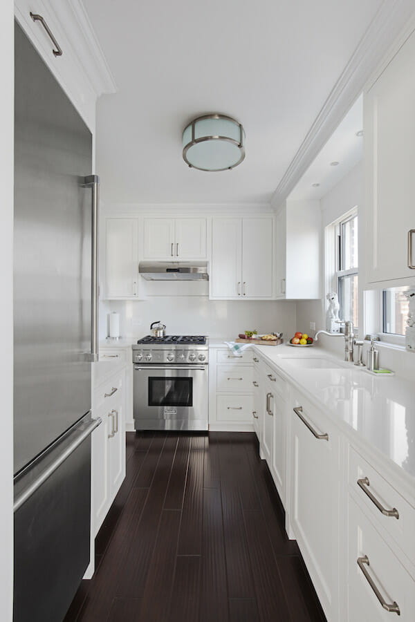 traditional all-white kitchen remodel