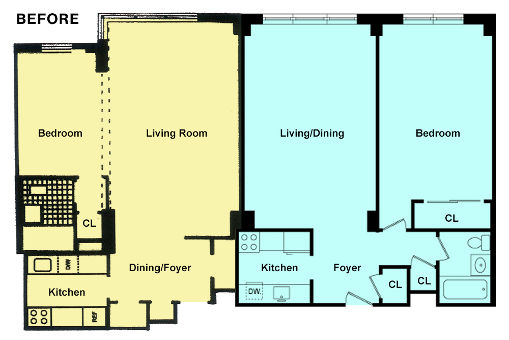 combined floor plan before