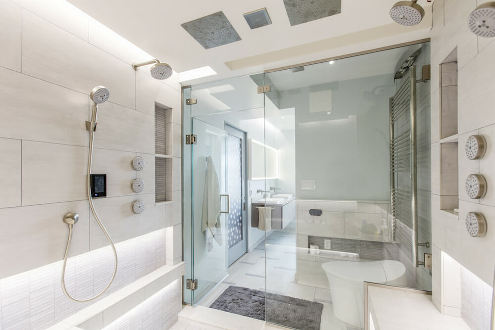 Shower Systems Costs Features, Two Person Steam Shower With Jetted Bathtub