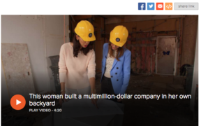 Sweeten founder Jean Brownhill with Savannah Guthrie on the set of a home renovation