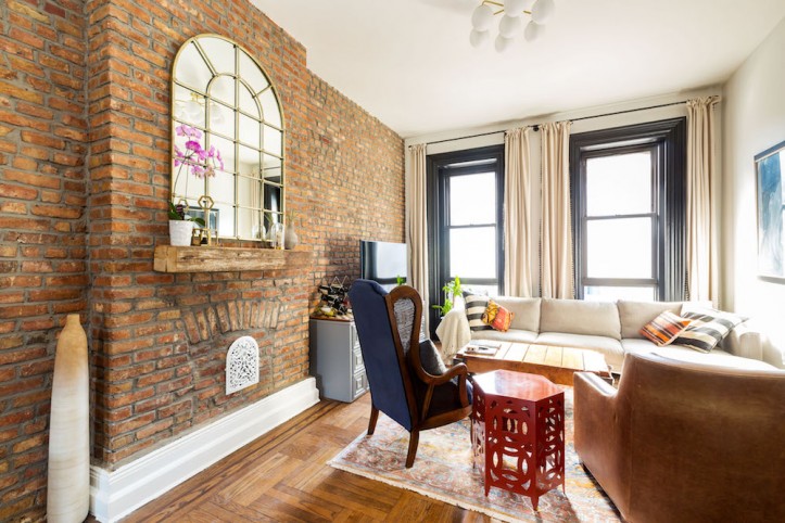 Bedford-Stuyvesant, Brooklyn, living room, brownstone