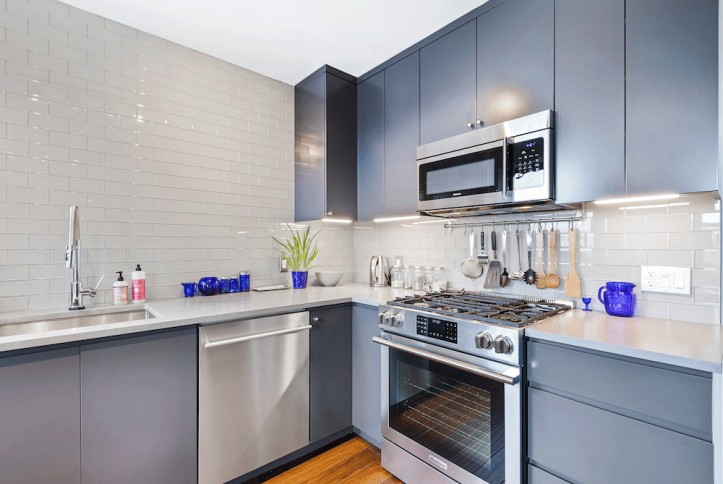 apartment renovation, clinton hill co-op, kitchen, subway tile, stainless steel appliances