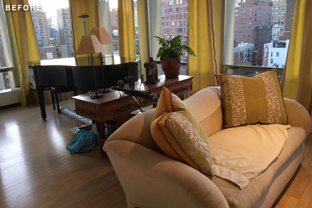 Manhattan renovation, Murray Hill, before, living room