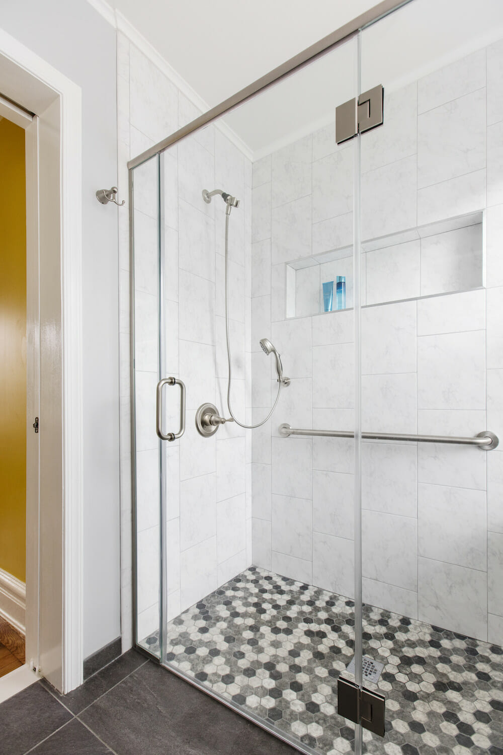 accessible design, curbless shower, bathroom trends 2019