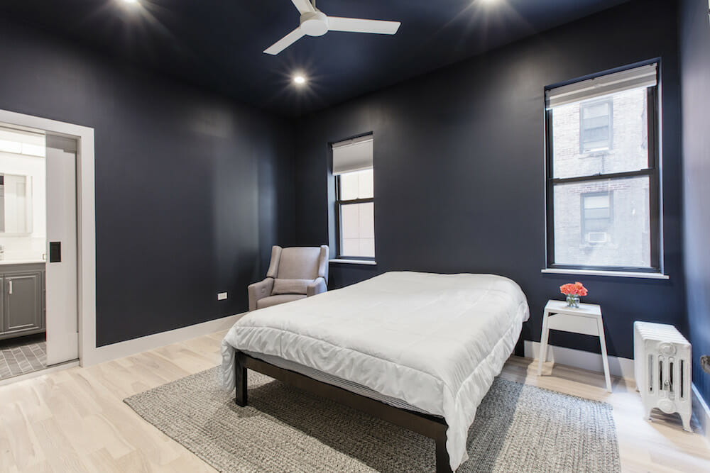 Carnegie Hill, Manhattan, apartment combination, design, construction, bedroom