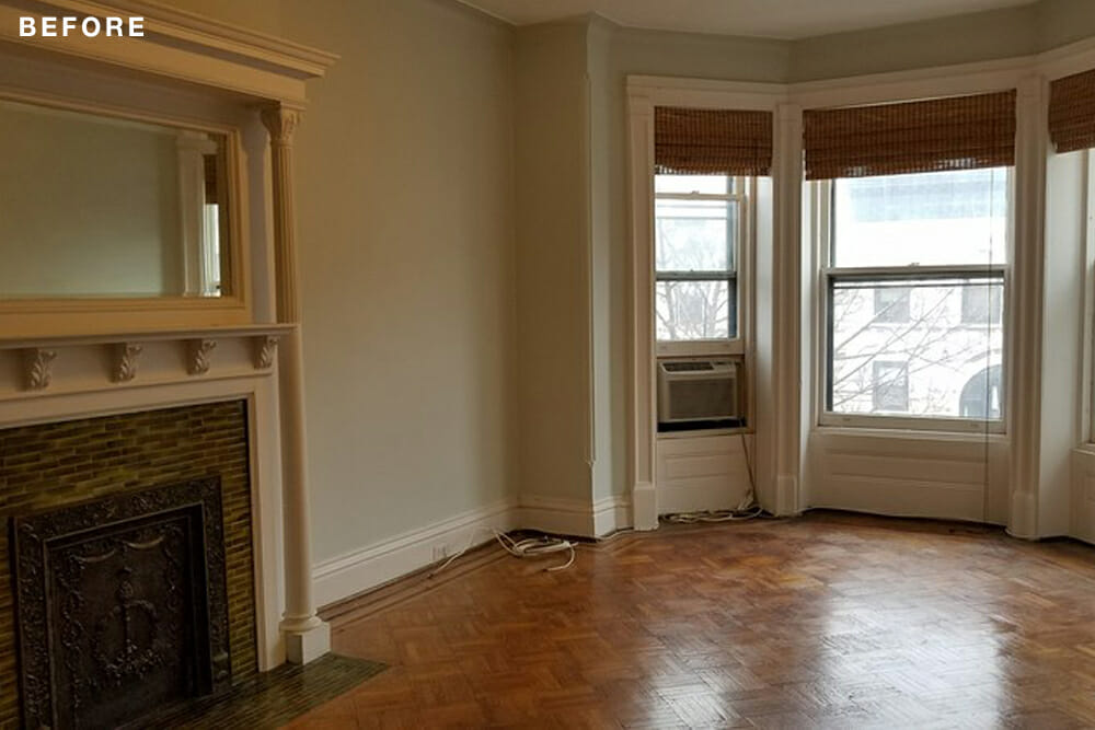 Park Slope, Brooklyn, home, renovation, living room, design, construction, brownstone co-op renovation
