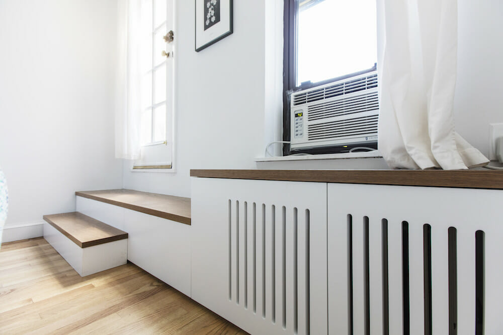 These sleek and modern apartment radiator cover completely hide this design eyesore