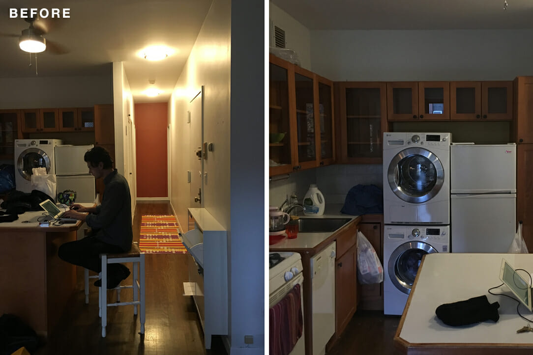 kitchen and laundry before