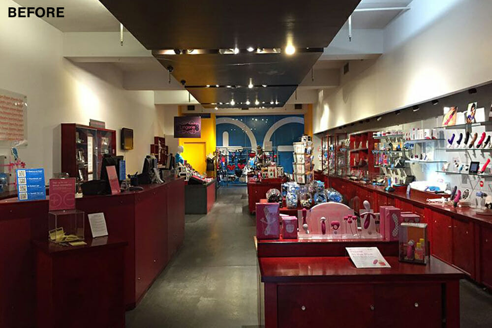 Babeland store interior before renovation
