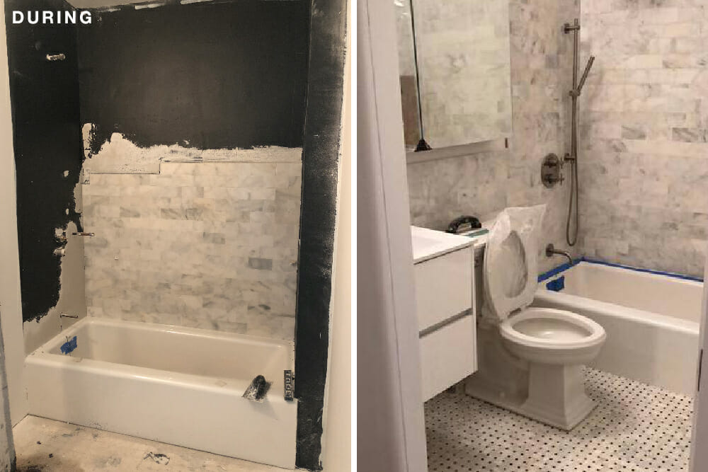 bathroom during renovation