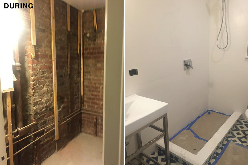 bathroom during renovation