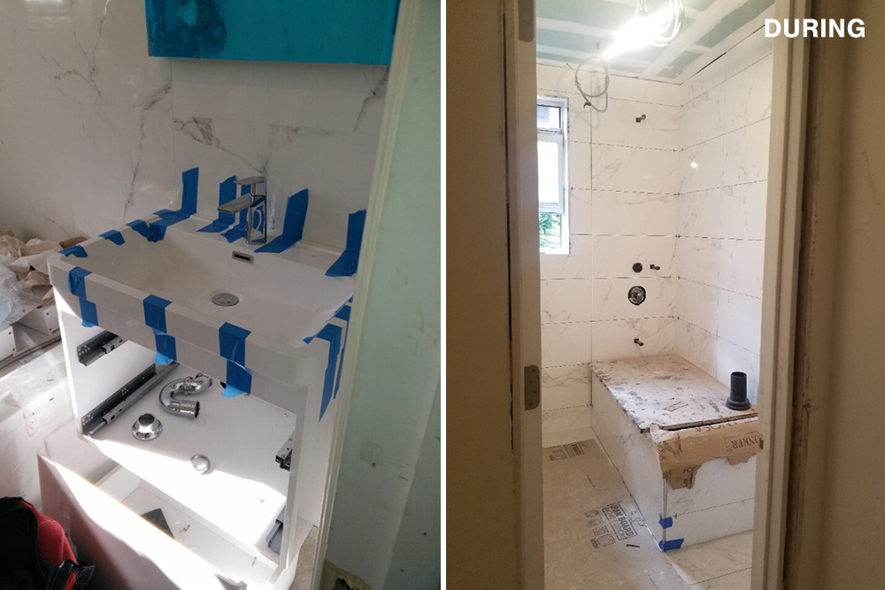 Bathroom during renovation