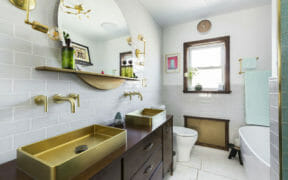 gold finishes bathroom