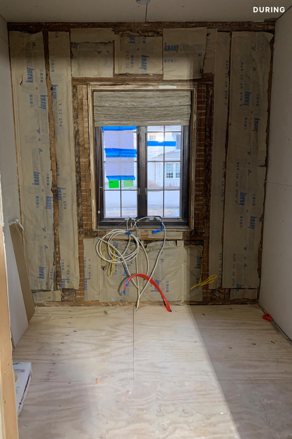 room with window during renovation