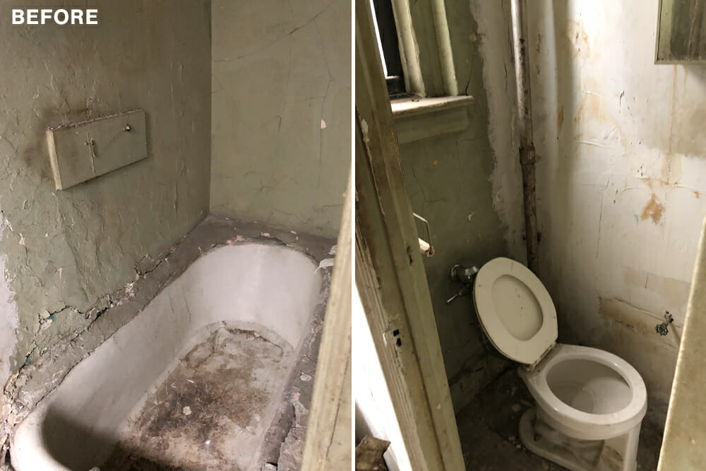 bathroom before renovation