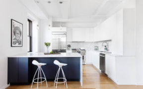 Blue kitchen remodel