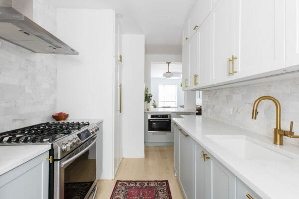 Still a Galley Kitchen—With a Bright Pass-through