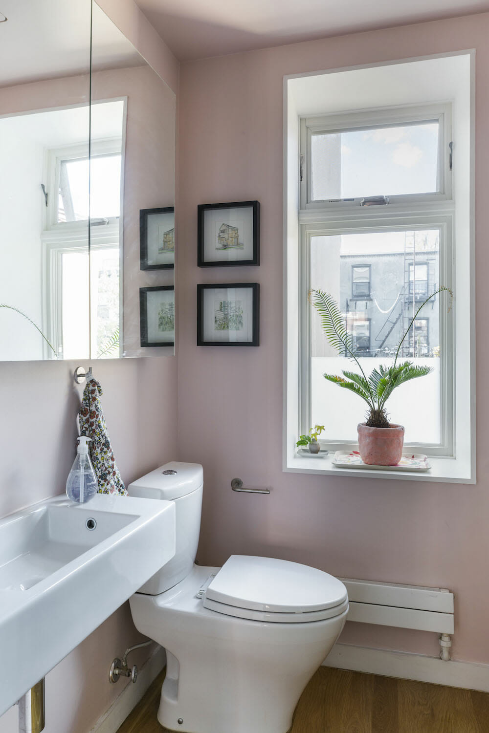 modern pink bathroom