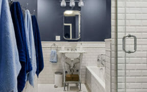 Blue bathroom