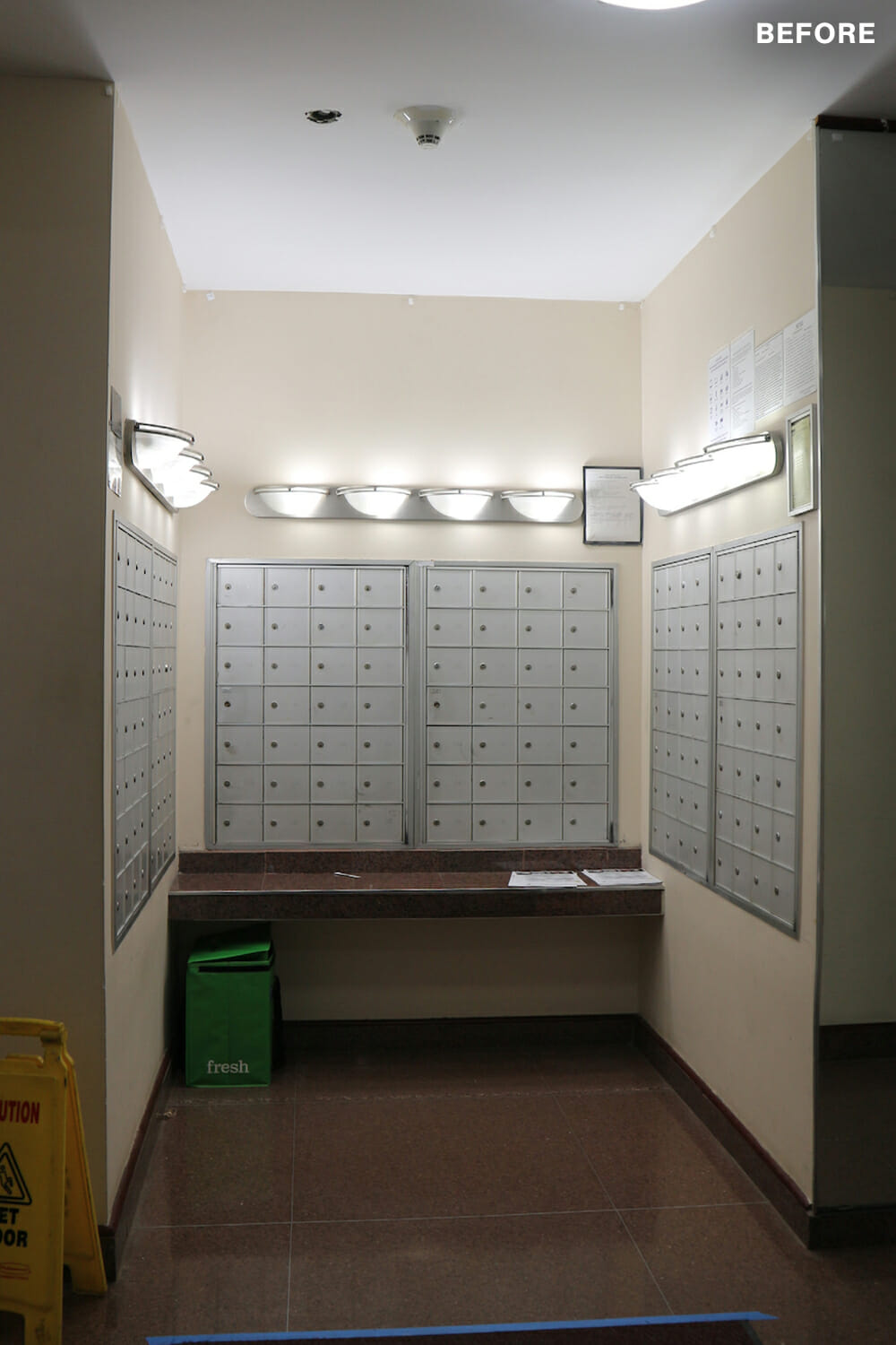 lobby mailbox before