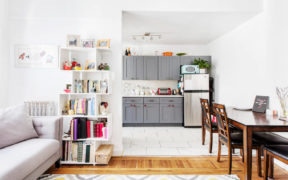 living room and kitchen