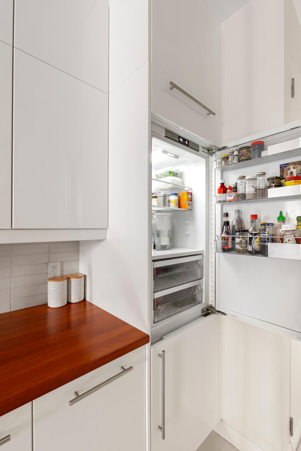 paneled refrigerator