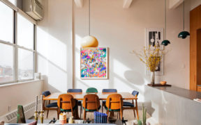 dining area and kitchen in loft home