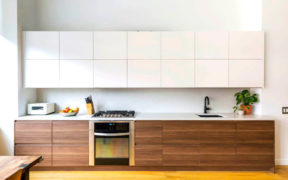 wooden slab front kitchen cabinet door designs