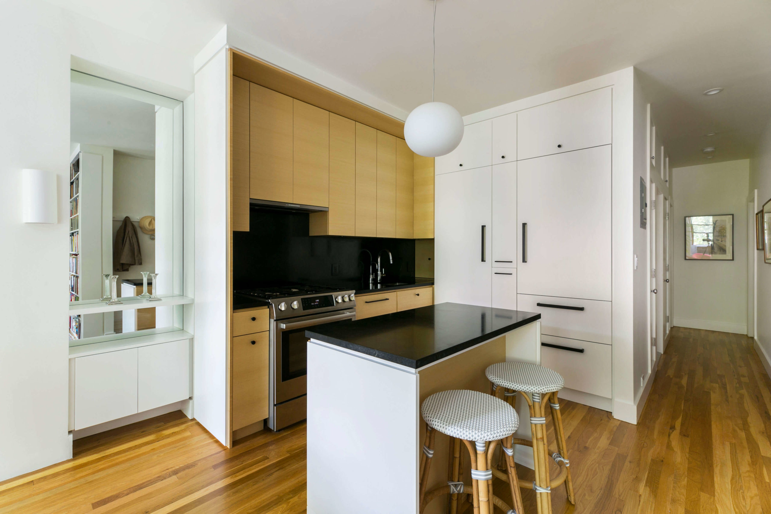 side wall of cabinet in kitchen