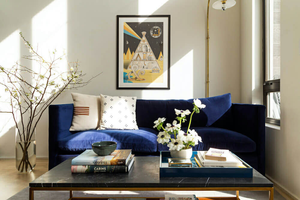 jewel toned sofa