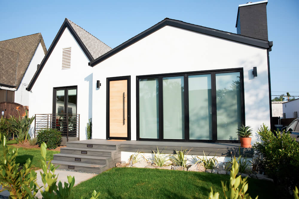Image of a house exterior renovation