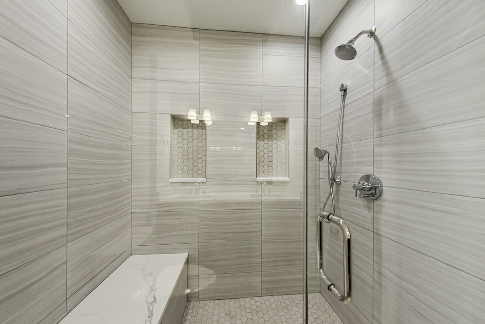 Two Modern Bathroom Renovations in a Bucktown Condo