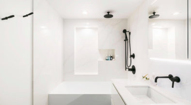 This Modern Bathroom With Curved Walls Looks Easy To Clean