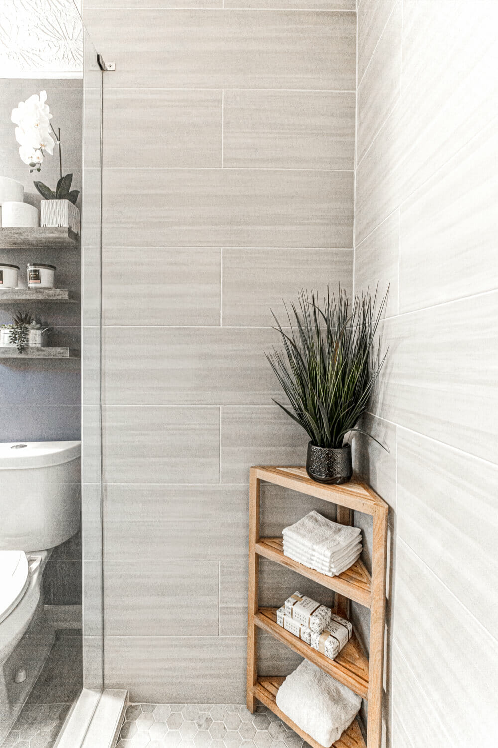 in-shower storage