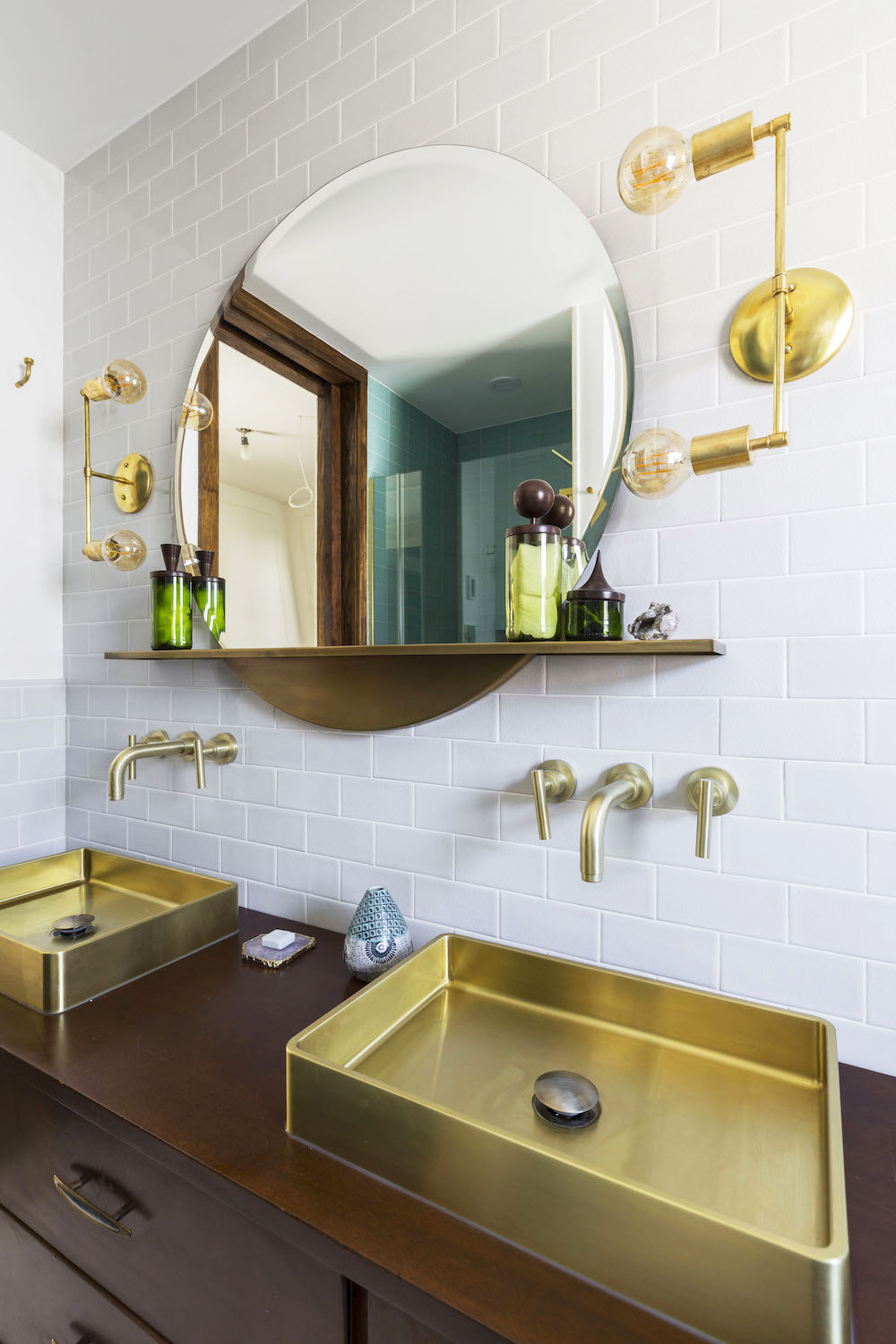 sinks faucets and decor with gold accents bathroom