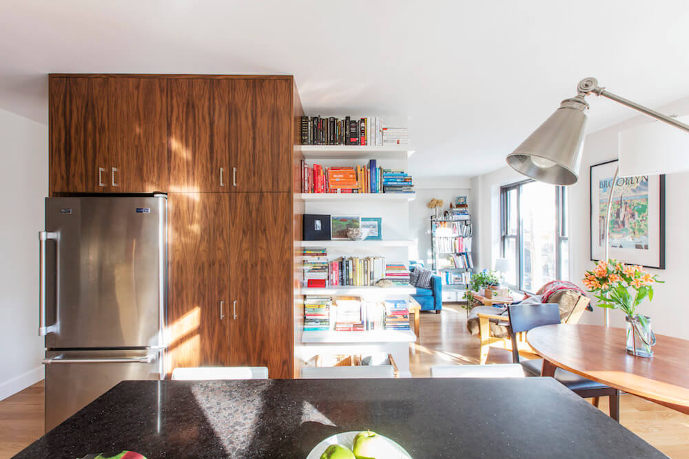 kitchen living room designed by design-build firm