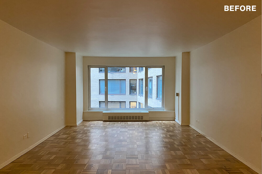 The empty apartment before renovation