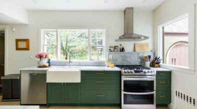 A Sage Green Kitchen Plus Bathroom Remodel in Kips Bay, NYC
