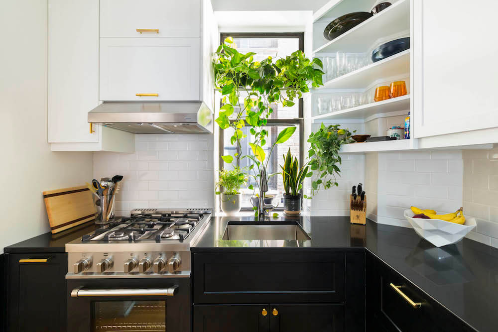 Black-and-White Kitchen Cabinets Have a Timeless Appeal in Brooklyn