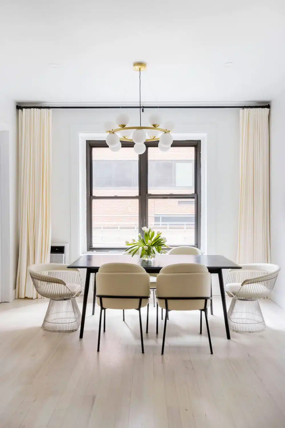 dining area in apartment remodel on the upper east side