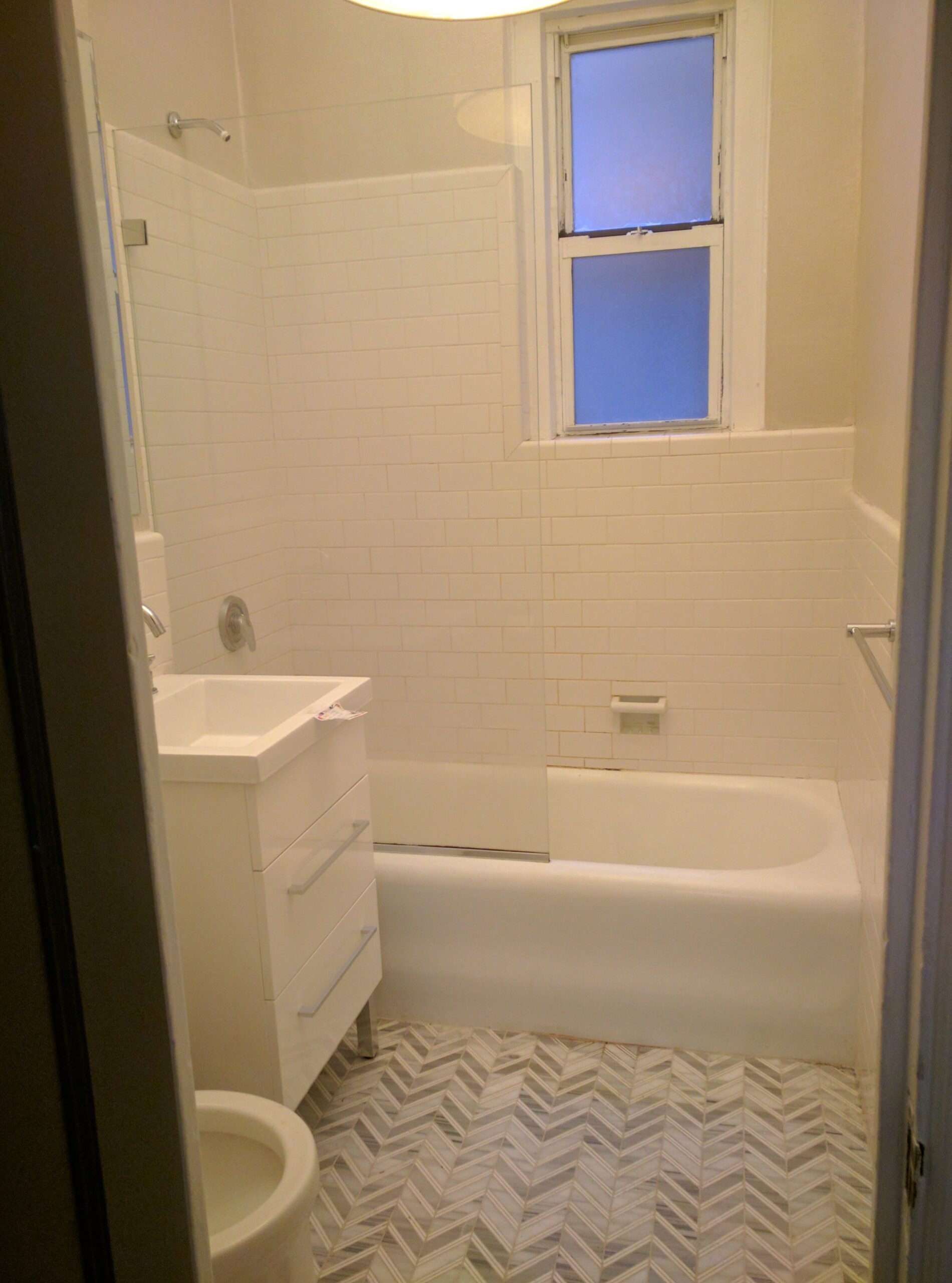 during photo of bathroom in Buckstown resale remodel